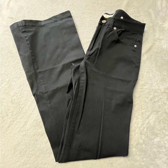 Michael Kors Black Stretch Flared Leg Pants - Tall - Picture 4 of 14